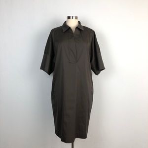LAFAYETTE 148 NEWYORK  COTTON BLEND SHIRT DRESS
